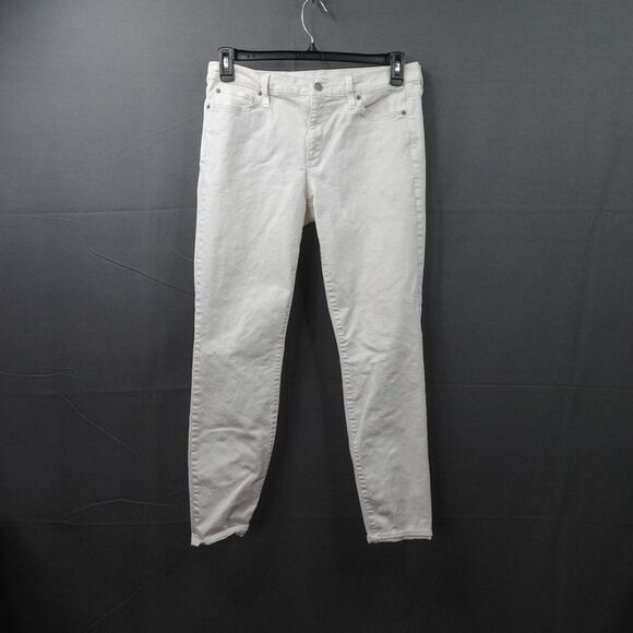 Gap Womens Jeans 29R White True Skinny Mid Rise Sailing Capsule Coastal Minimal‎ - Picture 1 of 13